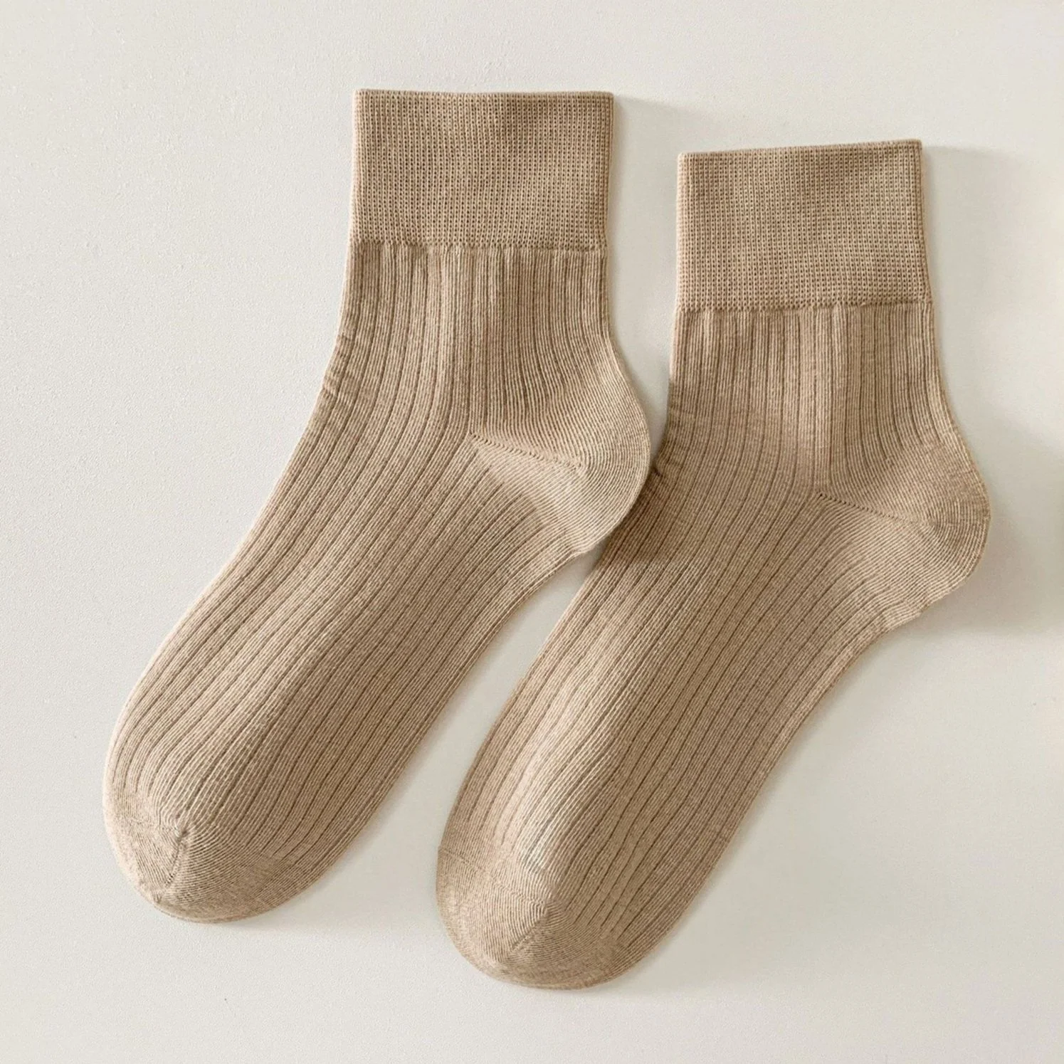 Ribbed Ankle Socks Khaki