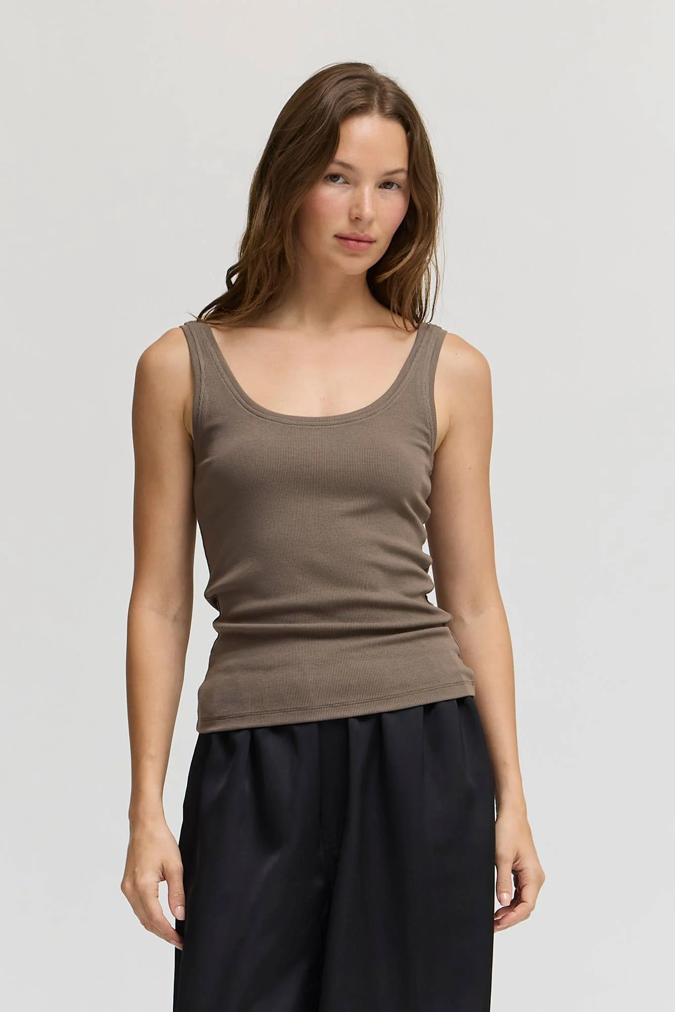 Basic Mini Rib Jersey Tank Trunk