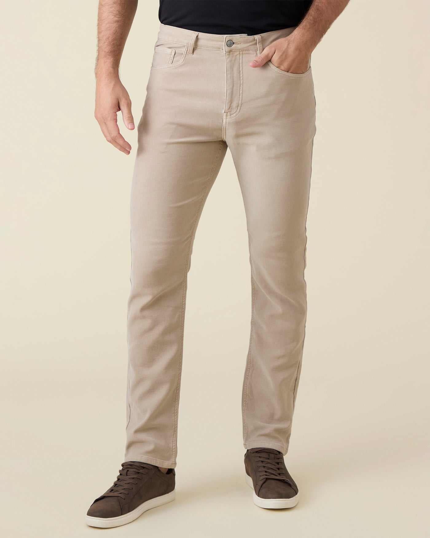 Flag & Anthem Holden Knit 5-Pocket Pant Khaki