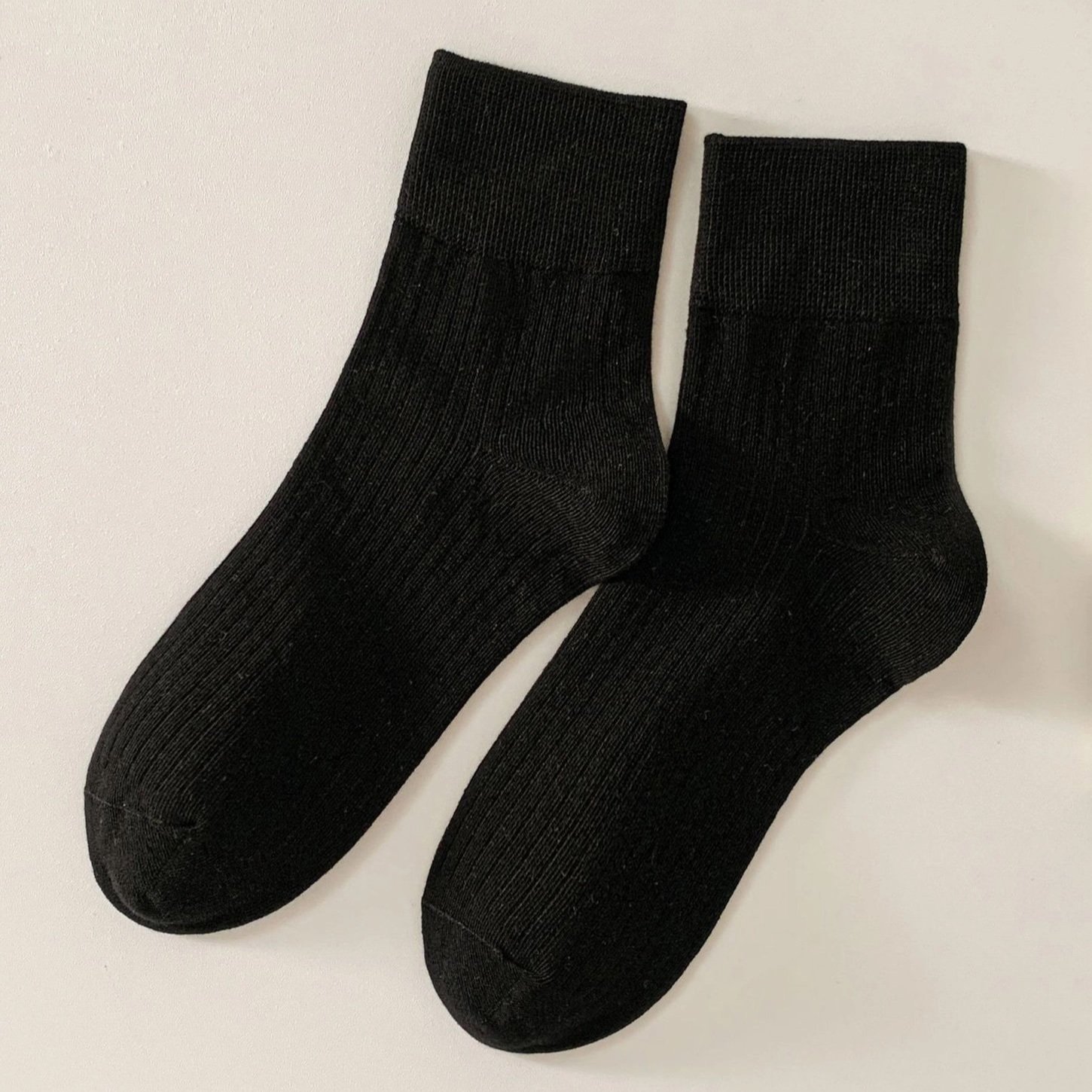 Ribbed Ankle Socks Black