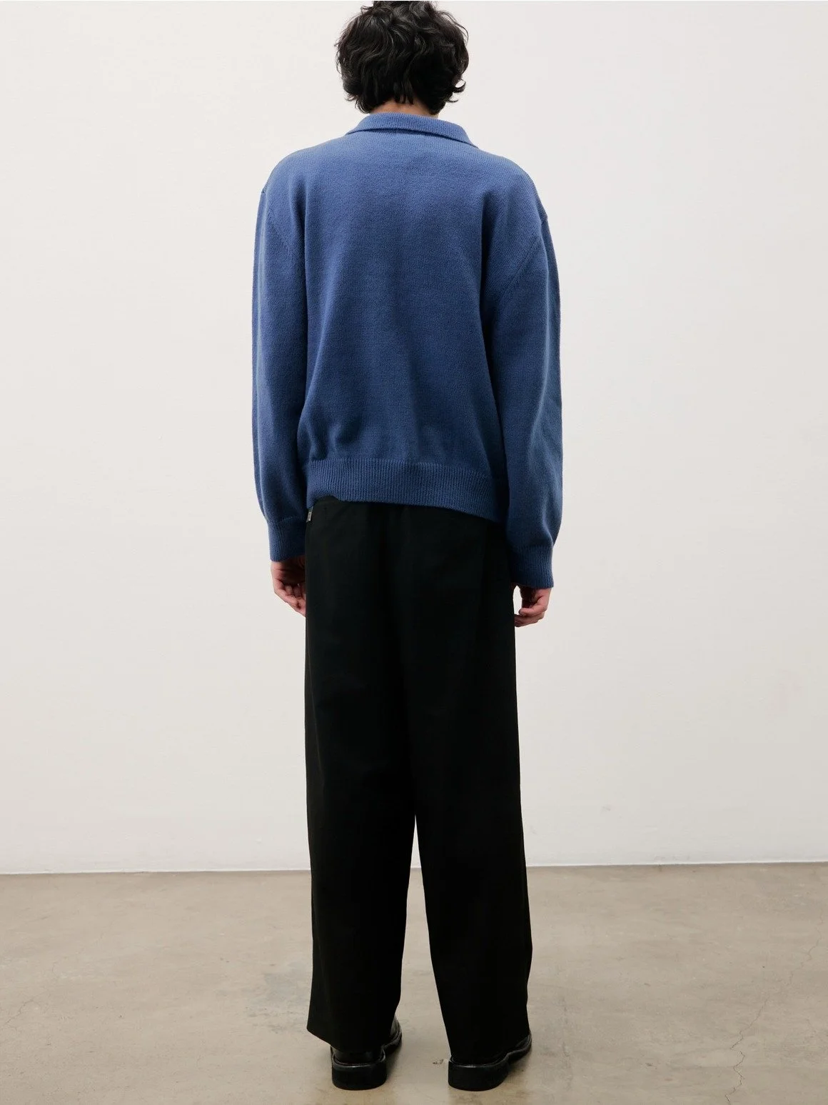 The Kurt Knit Polo Sweater Blue
