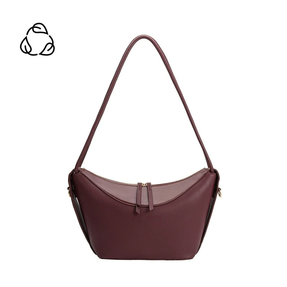 Wesley Vegan Shoulder Bag Plum