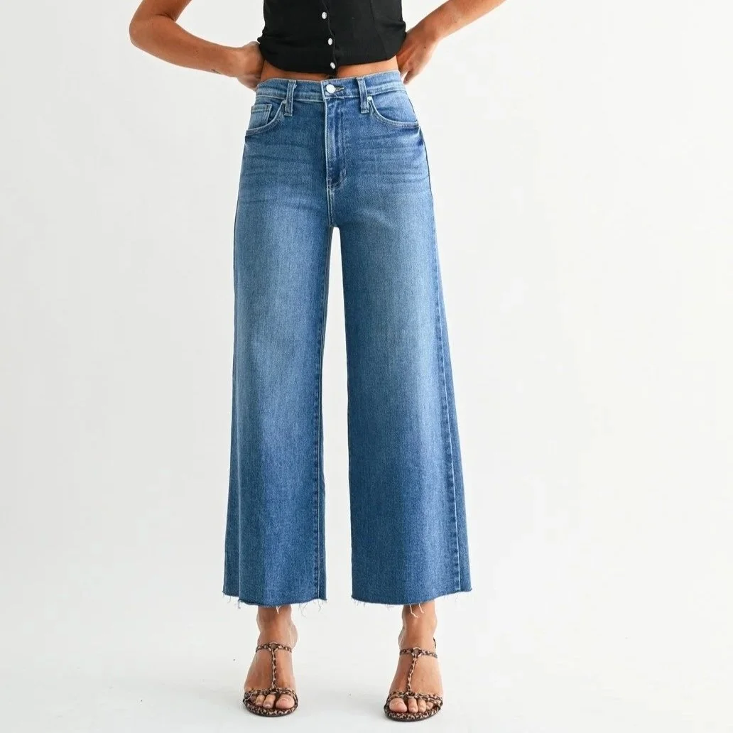 Scissor Cut Wide Leg Medium Denim