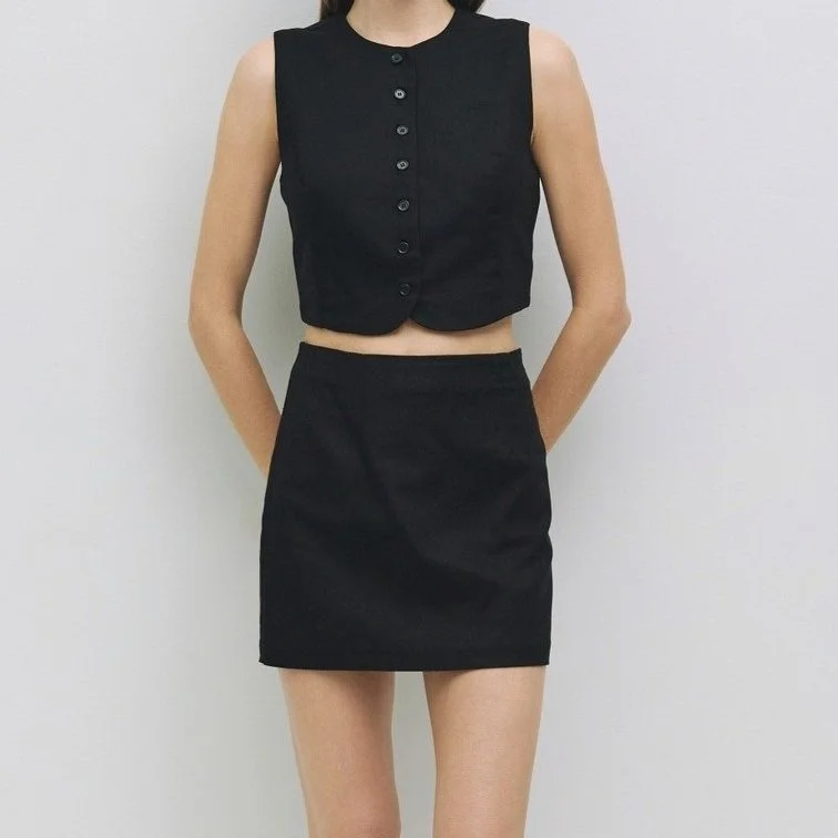 The Sterling Mini Skirt Black