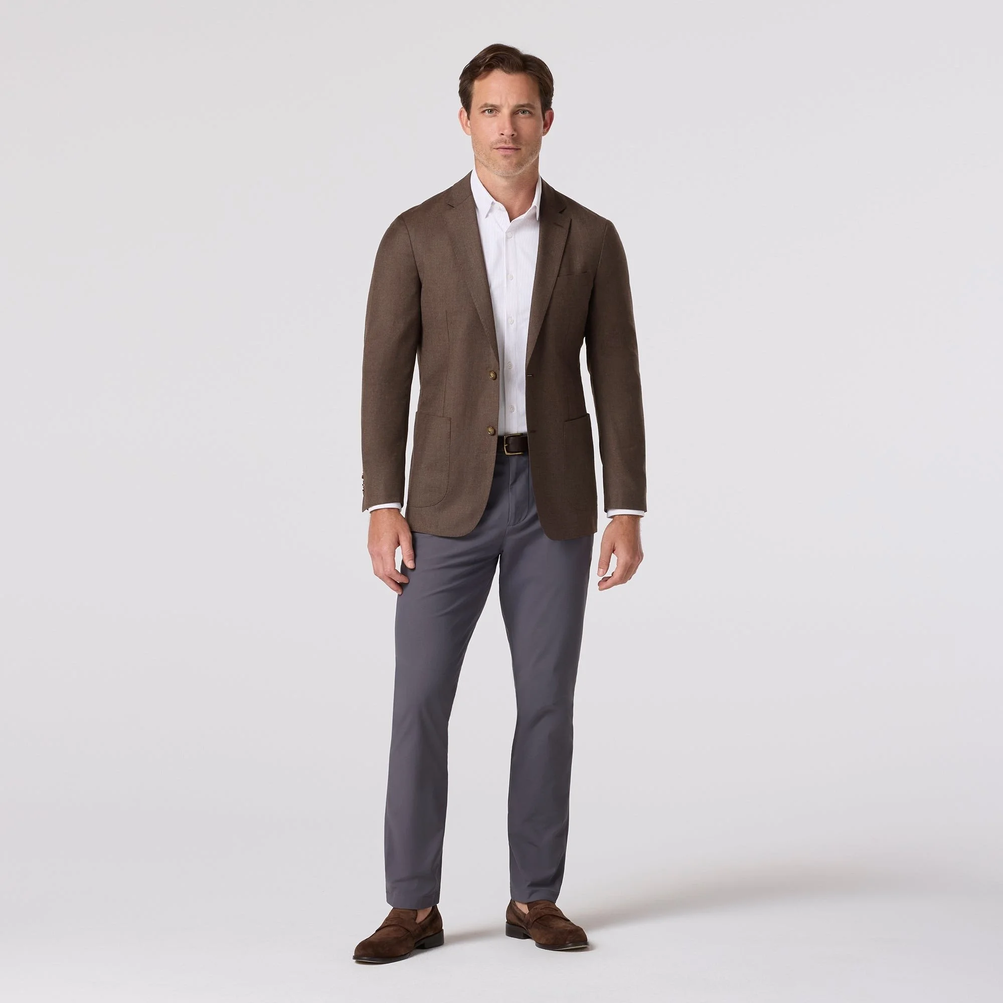 Mizzen + Main Lavelle Midweight Blazer Espresso Heather