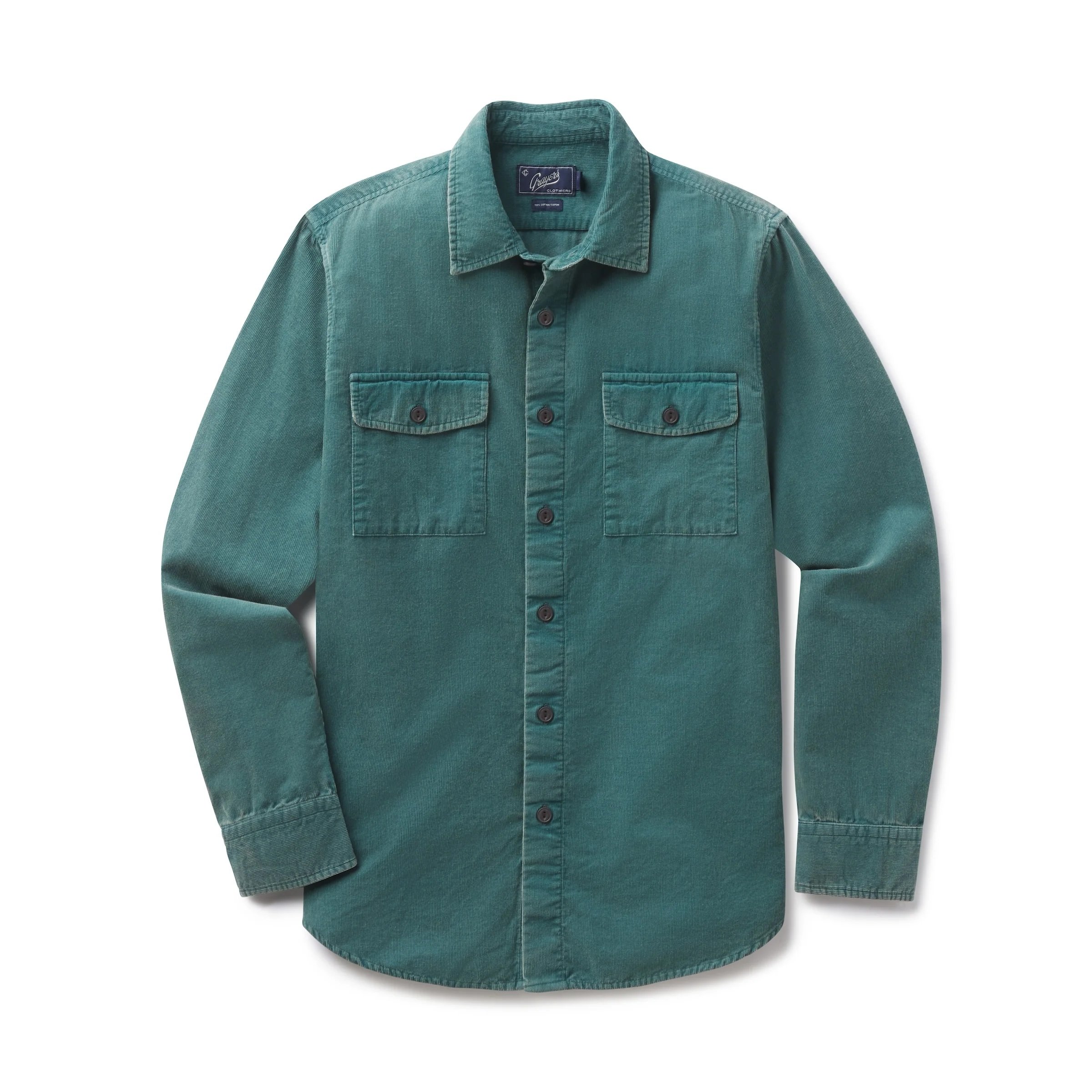 Grayers Jeremiah Vintage Garment Dyed Shirt Teal