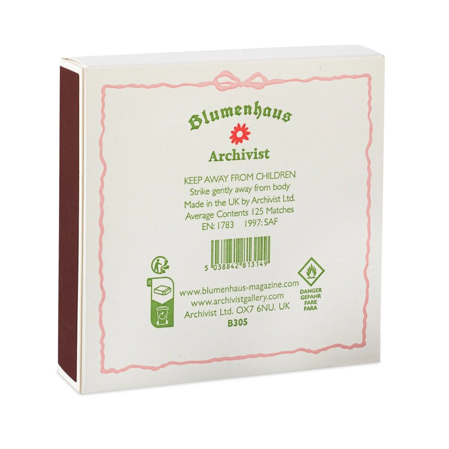 Archivist x Blumenhaus Flower Safety Matches