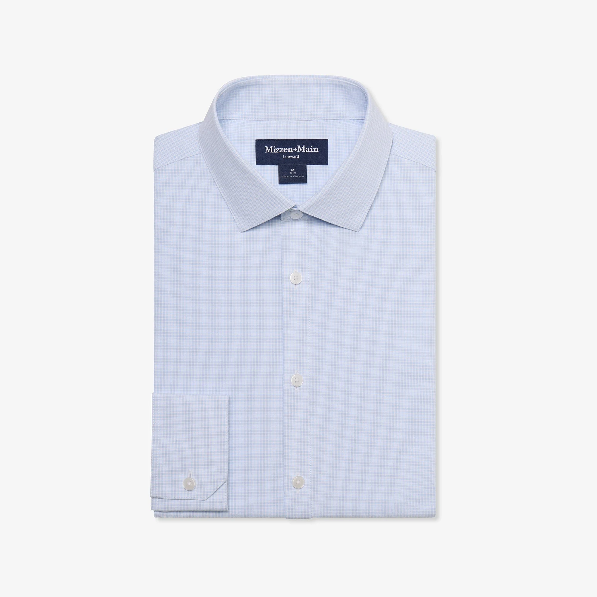 Mizzen and Main - Leeward Dress Shirt - Cloud Blue Finn Check - 1.jpg