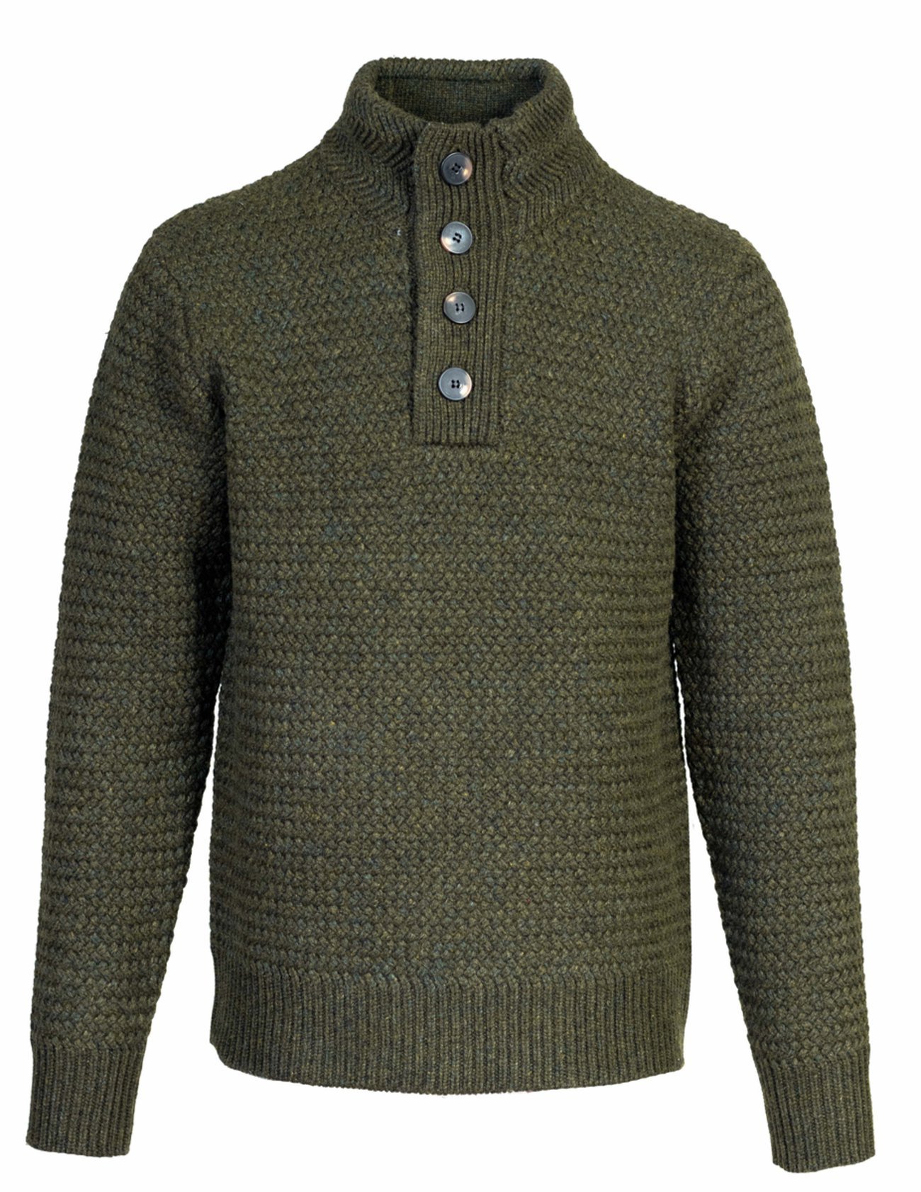 Schott Funnel Neck Military Sweater Moss