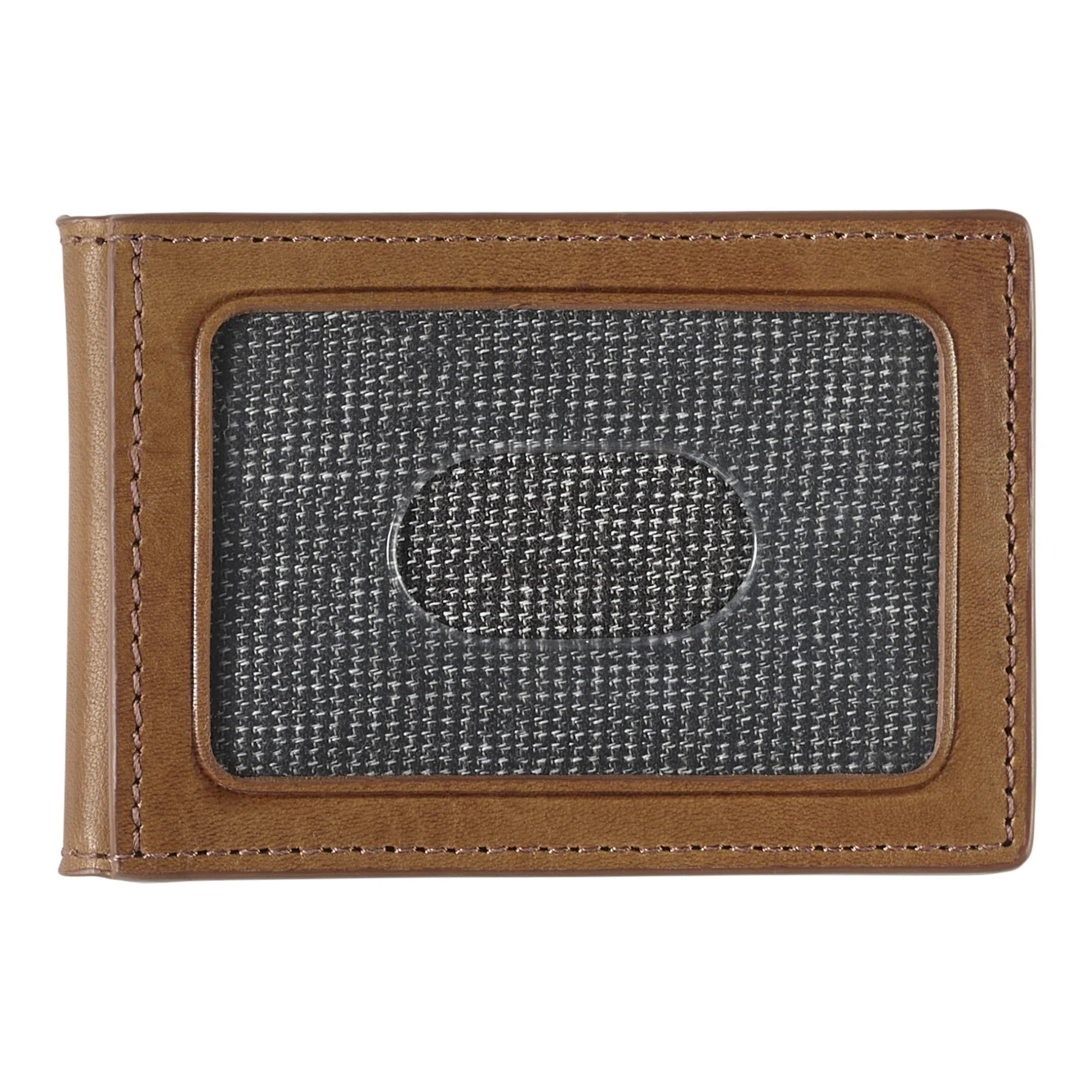 J&M Rhodes 2-in-1 Billfold Wallet Tan Full Grain