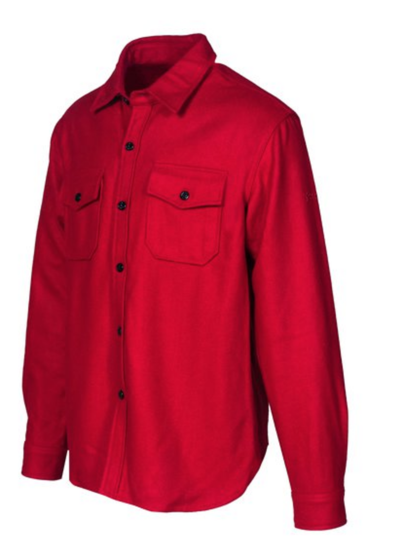 Schott NYC CPO Wool Shirt Red