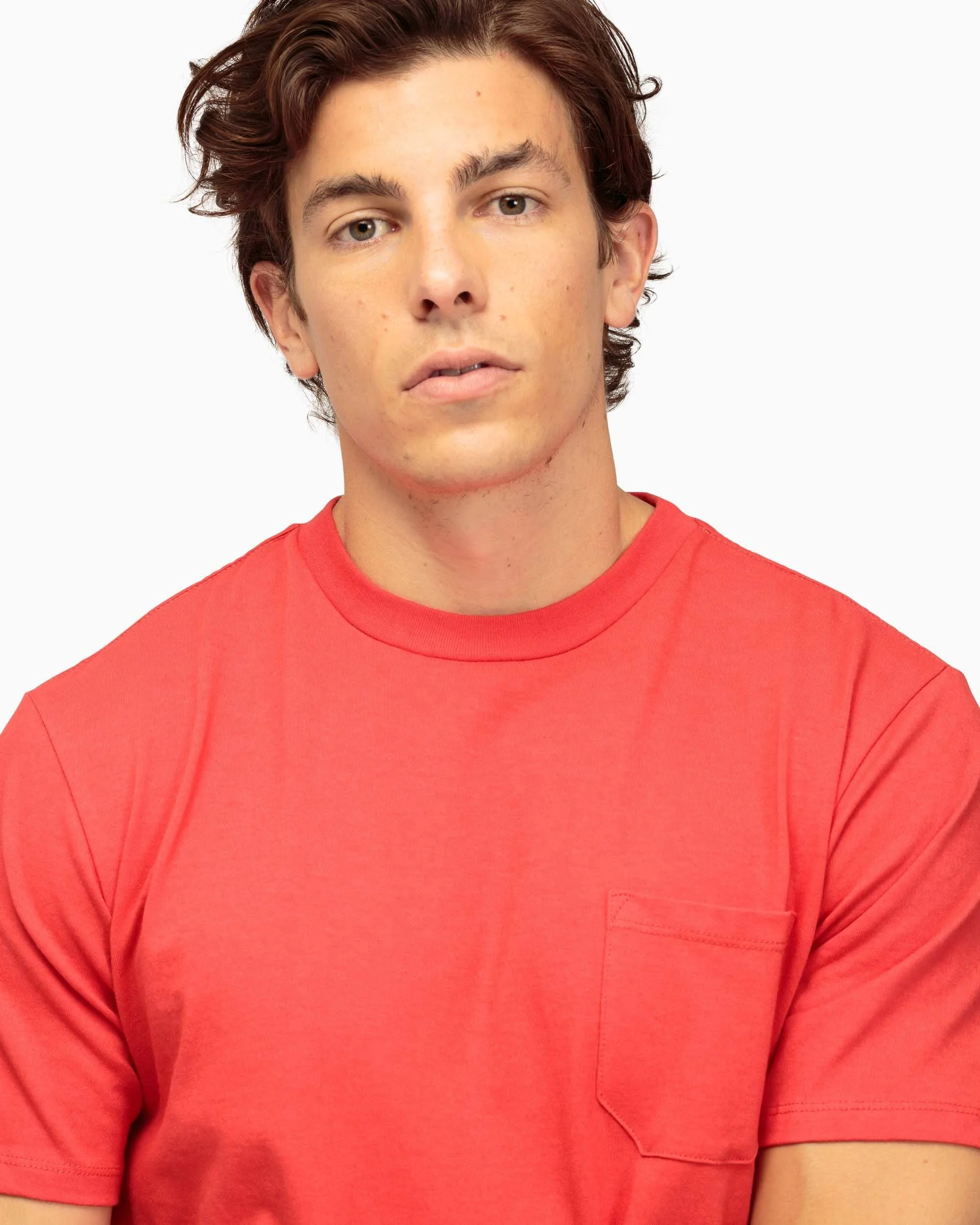 Richer Poorer Crew Pocket Tee Red