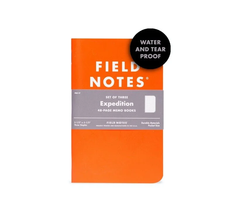 Field Notes Expedition Waterproof Notebook 3-Pack