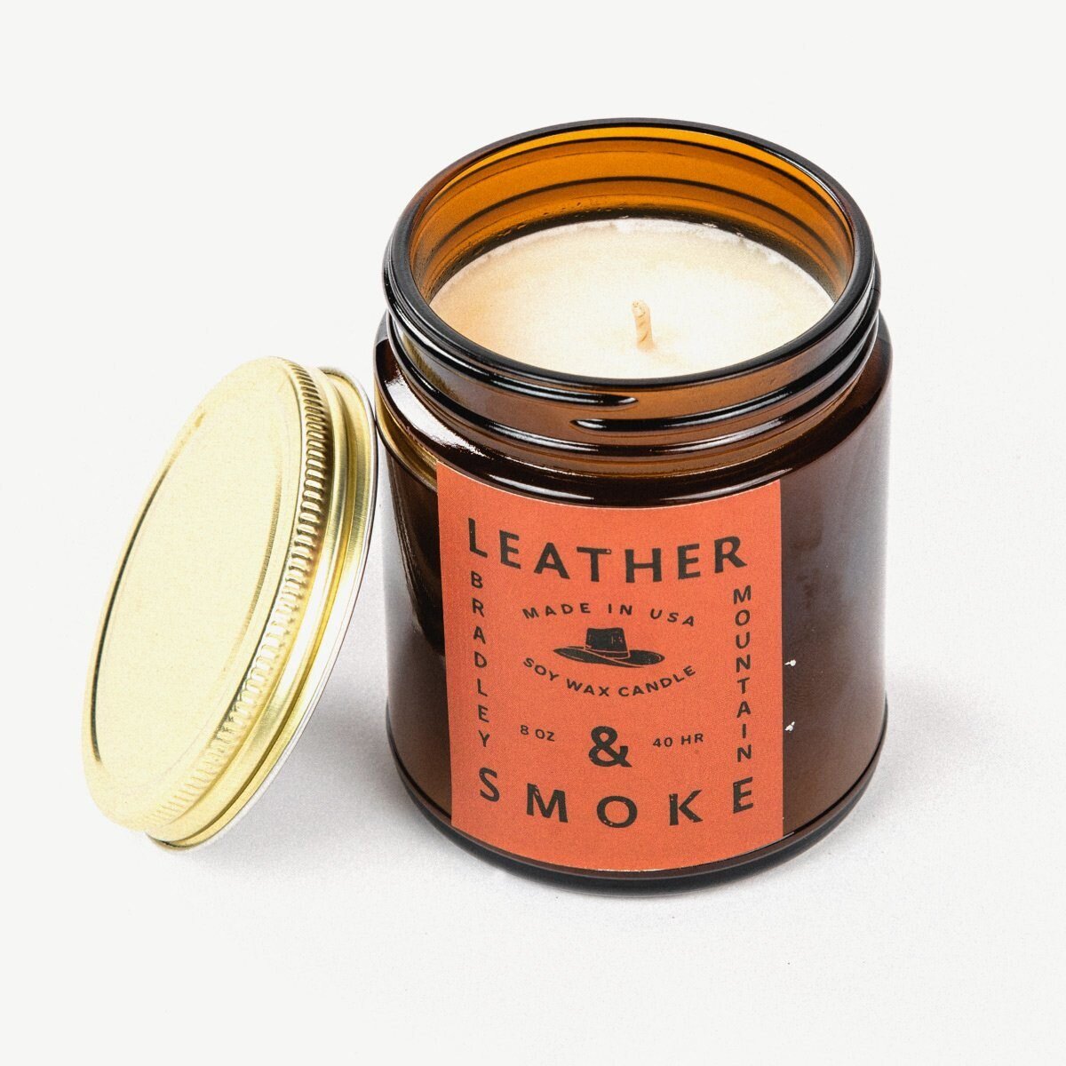 Bradley Mountain Leather & Smoke Candle