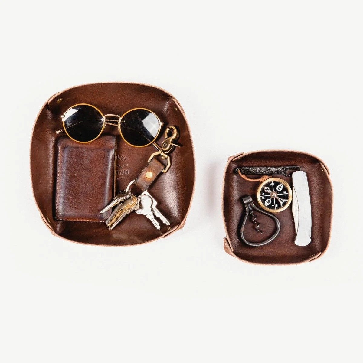Bradley Mountain Leather Valet Tray Large