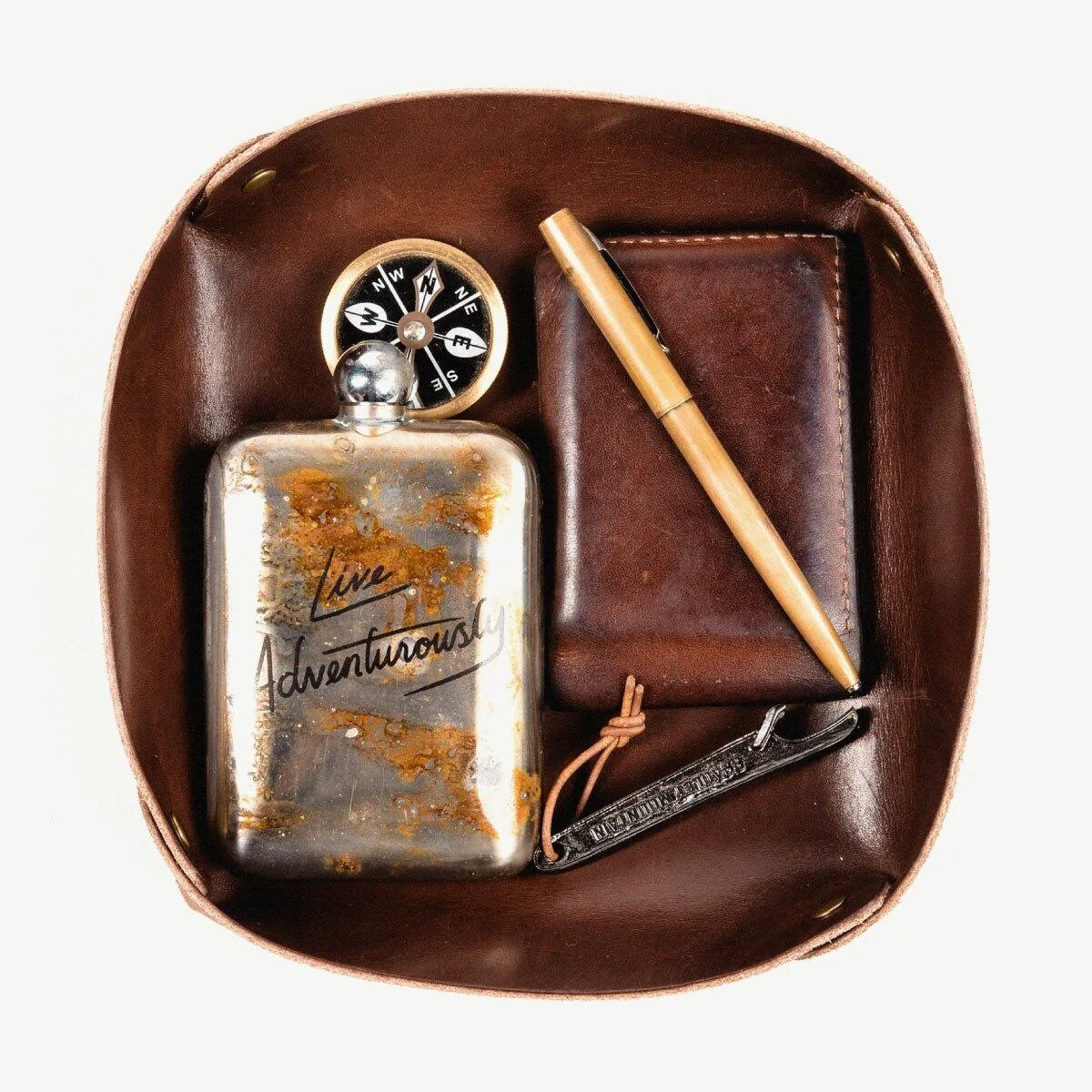 Bradley Mountain Leather Valet Tray Large