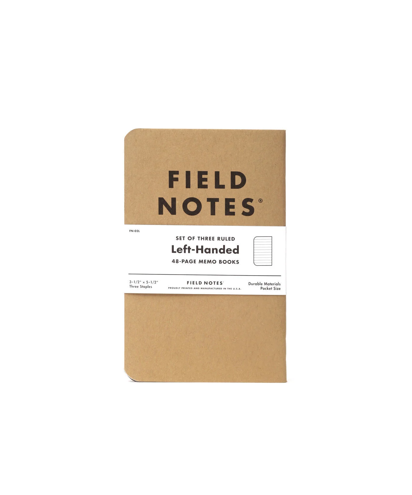 Field Notes Left-Handed Notebook 3-pack