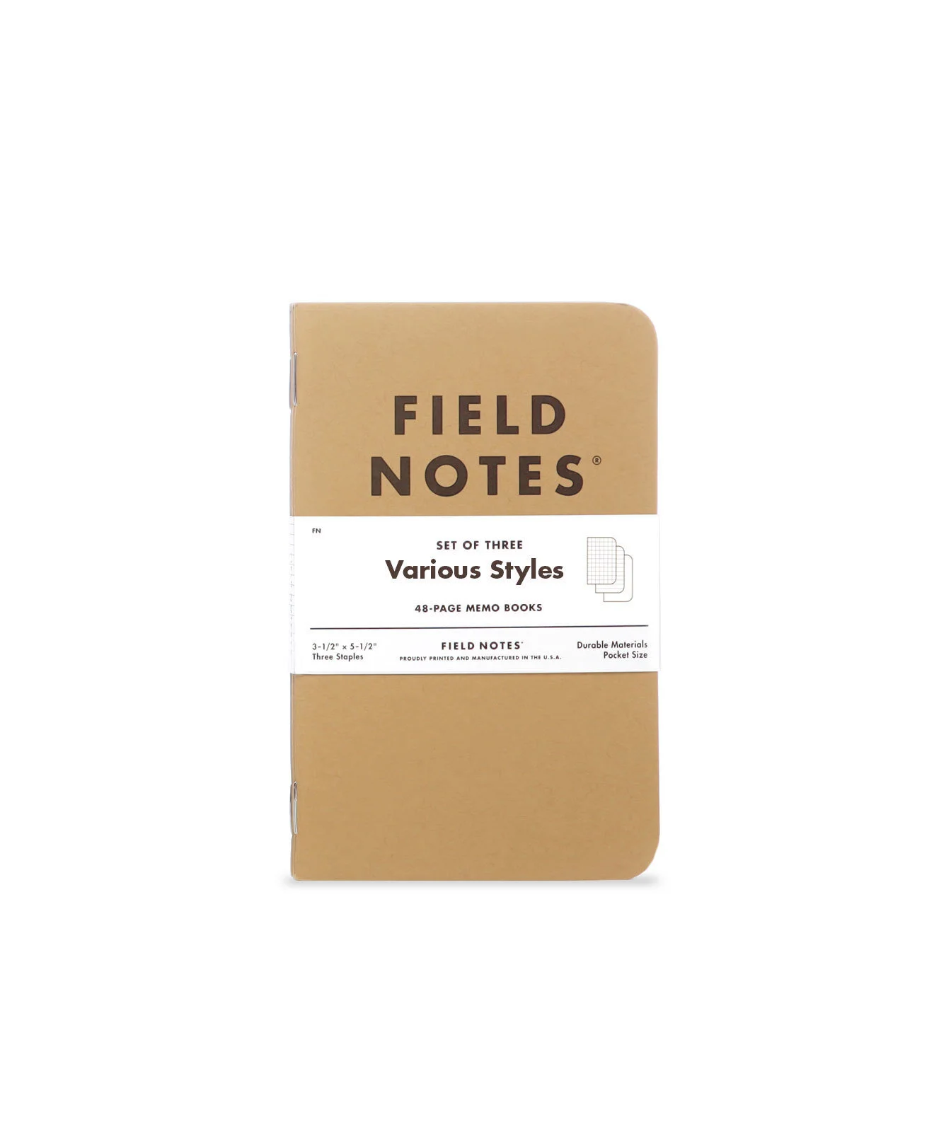 Field Notes Original Kraft 3-pack