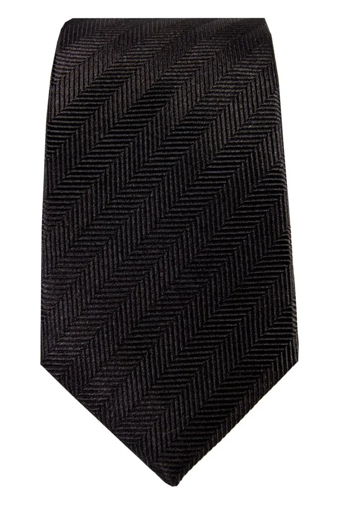 Black Stripe Silk Tie