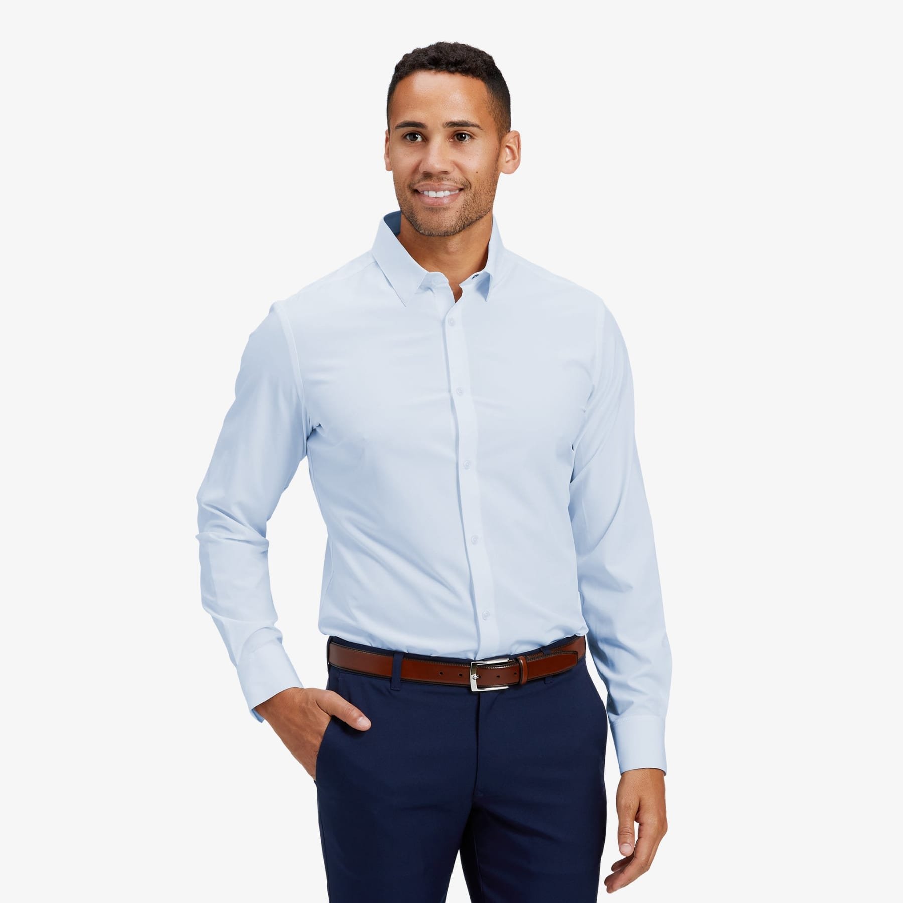 Leeward Dress Shirt Light Blue Solid