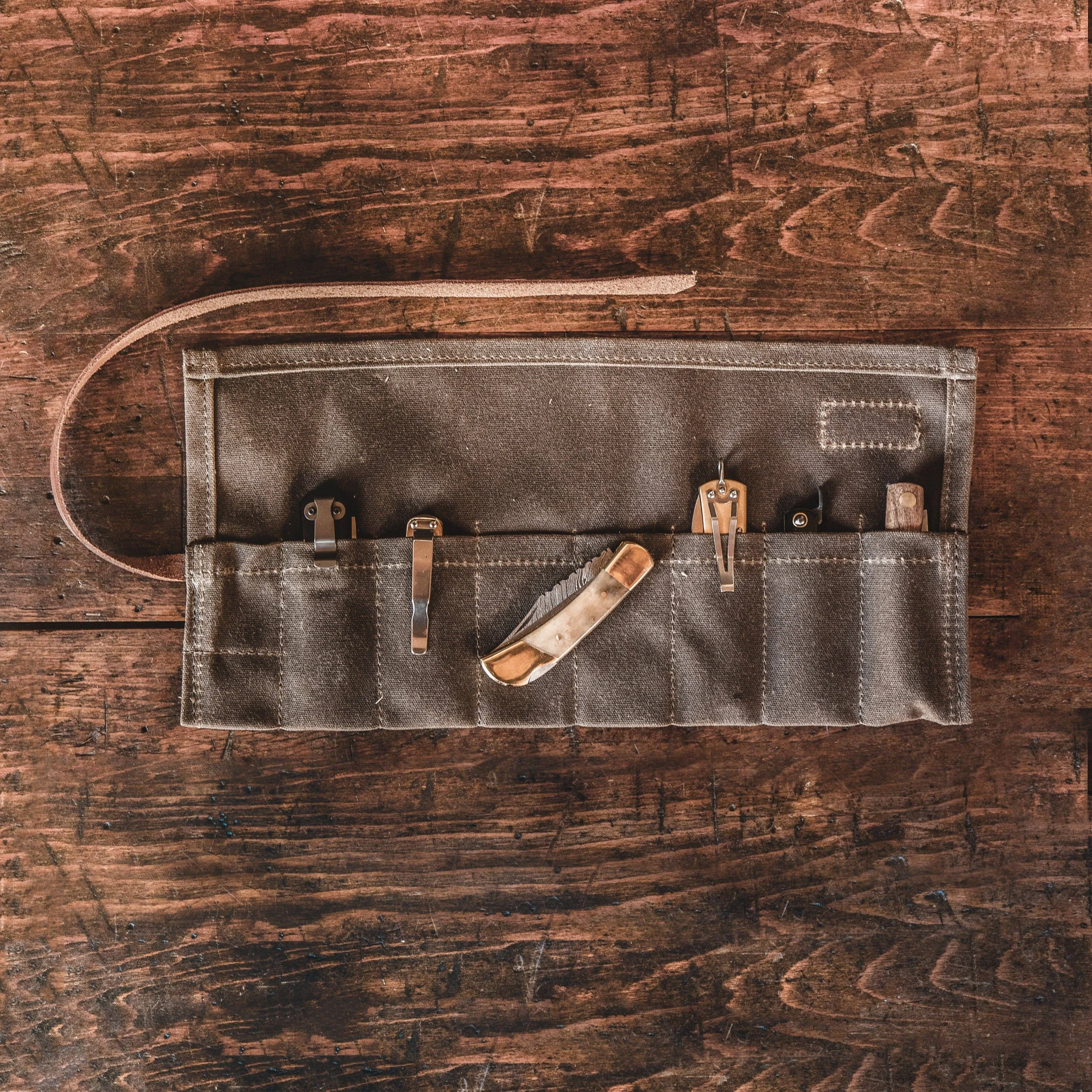 Bradley Mountain Knife Roll Field Tan