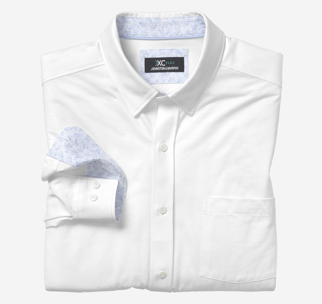 Johnston & Murphy XC Flex Button Down White