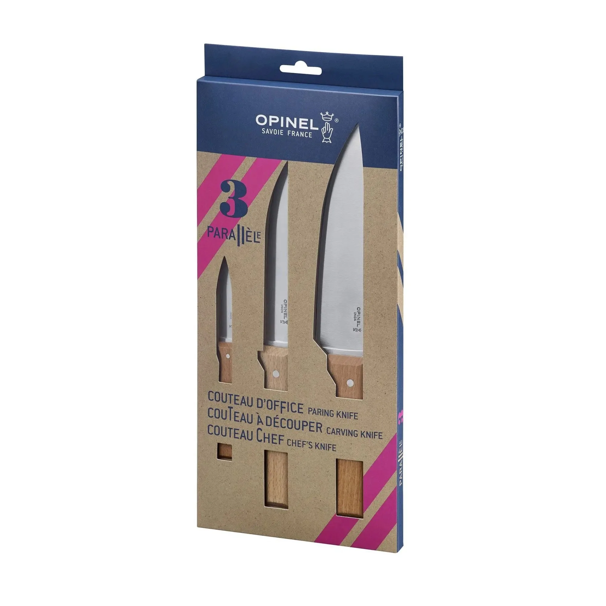 Opinel Parallele Trio Chef Knife Set
