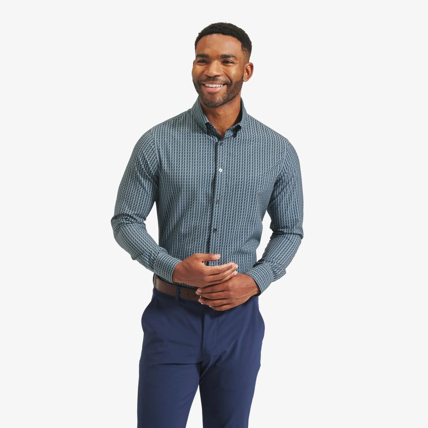 Mizzen + Main Leeward Dress Shirt Ctrl+Alt+Delete Print