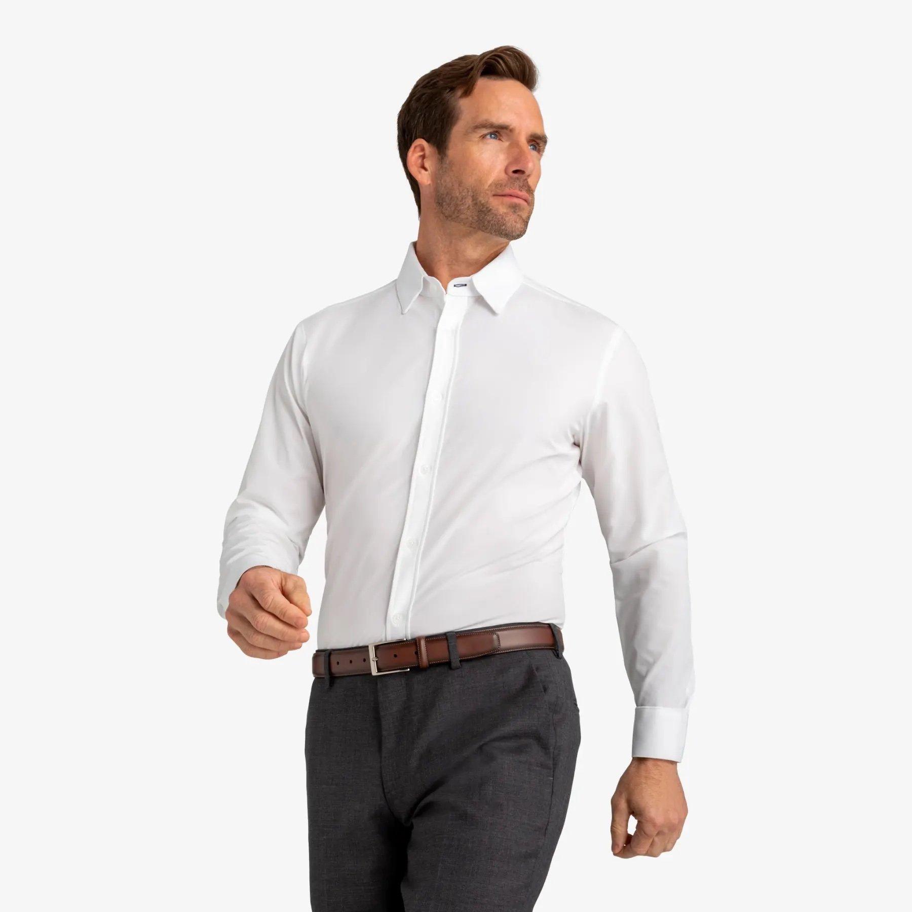 Mizzen + Main Leeward Formal Dress Shirt Solid White