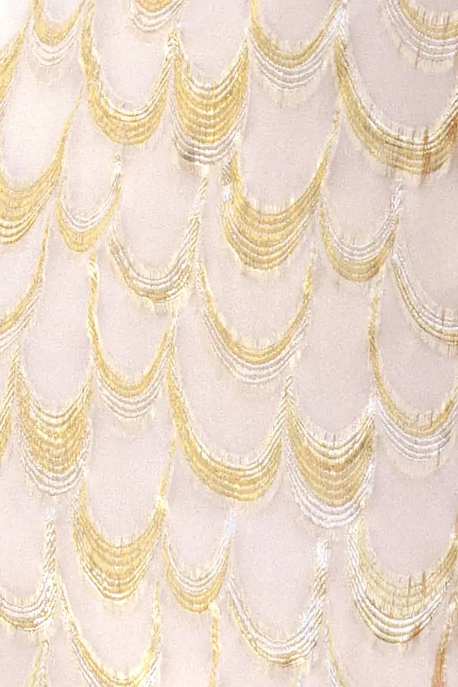 Gold Sequin Scaled Mini Dress