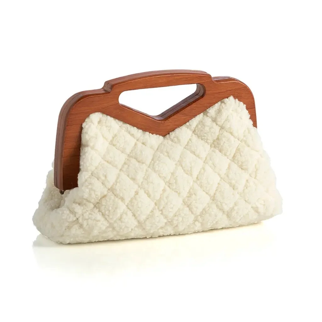 Jayden Top Handle Clutch Ivory