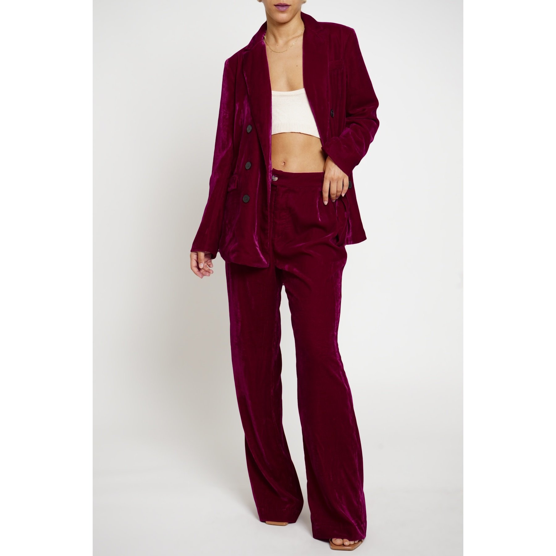 Velvet Trousers Bordeaux