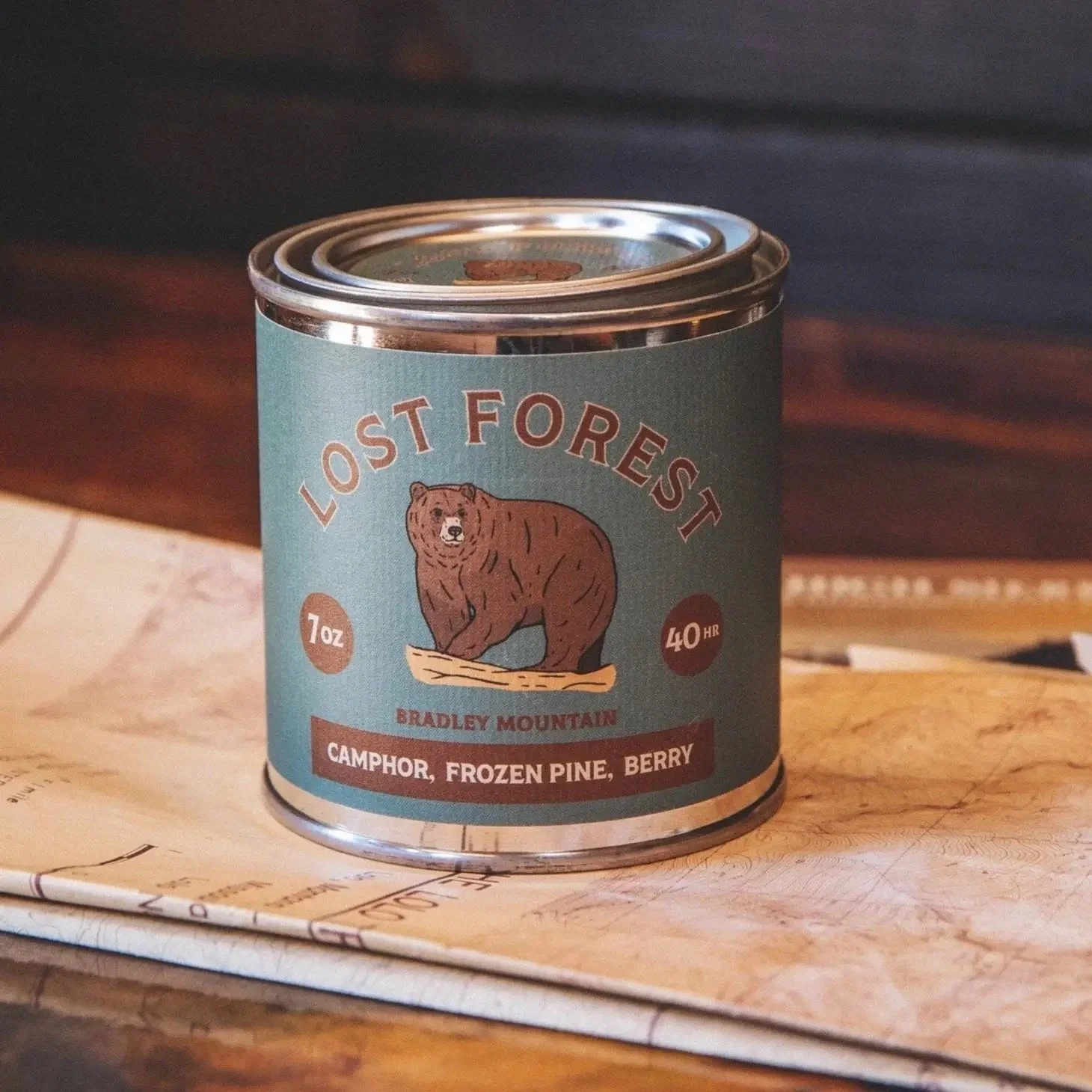 Bradley Mountain Lost Forest Travel Candle