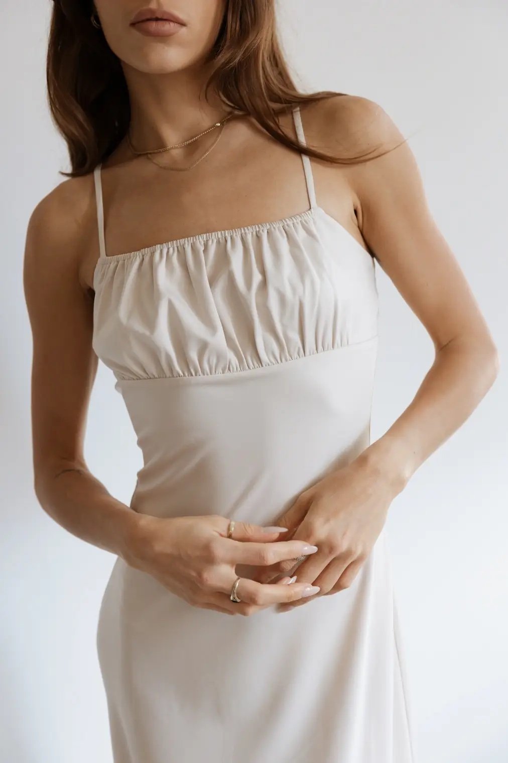 The Jade Dress Beige