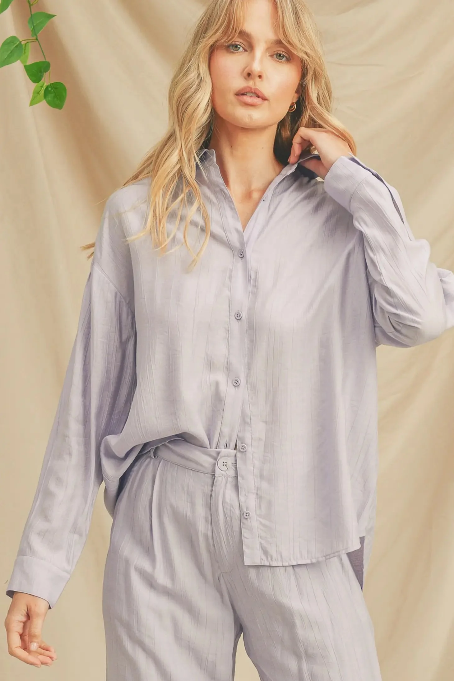 Lavender Tie Back Blouse