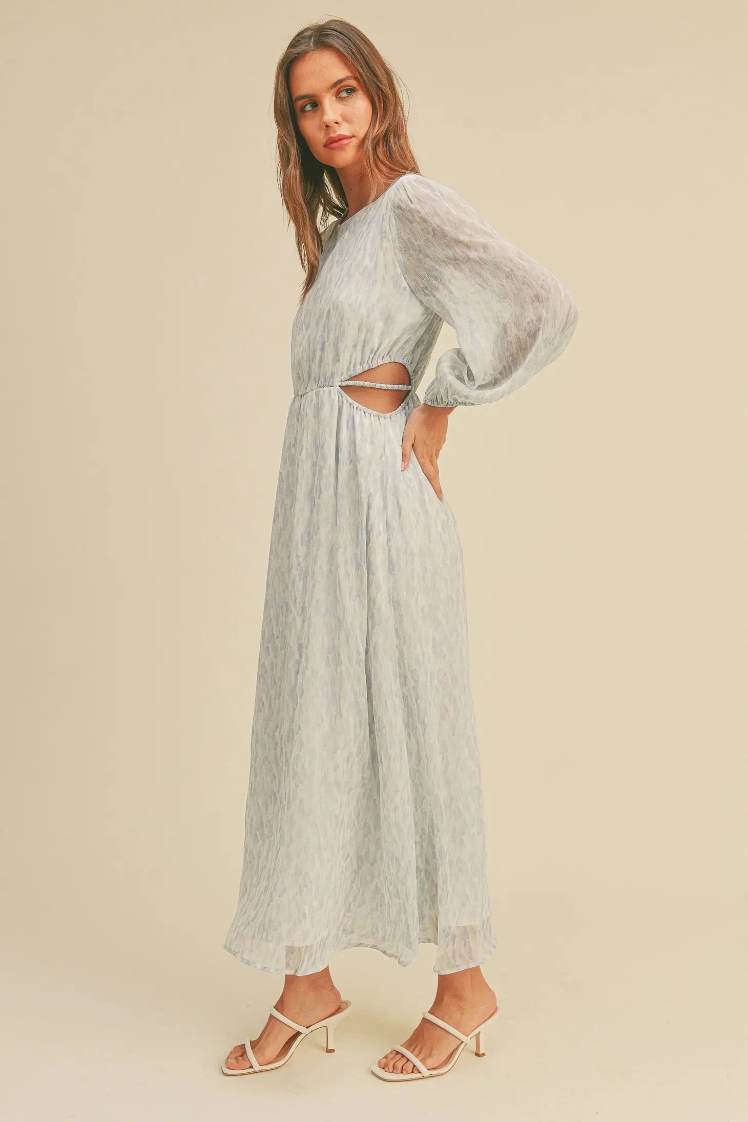 Pastel Watercolor Midi Dress