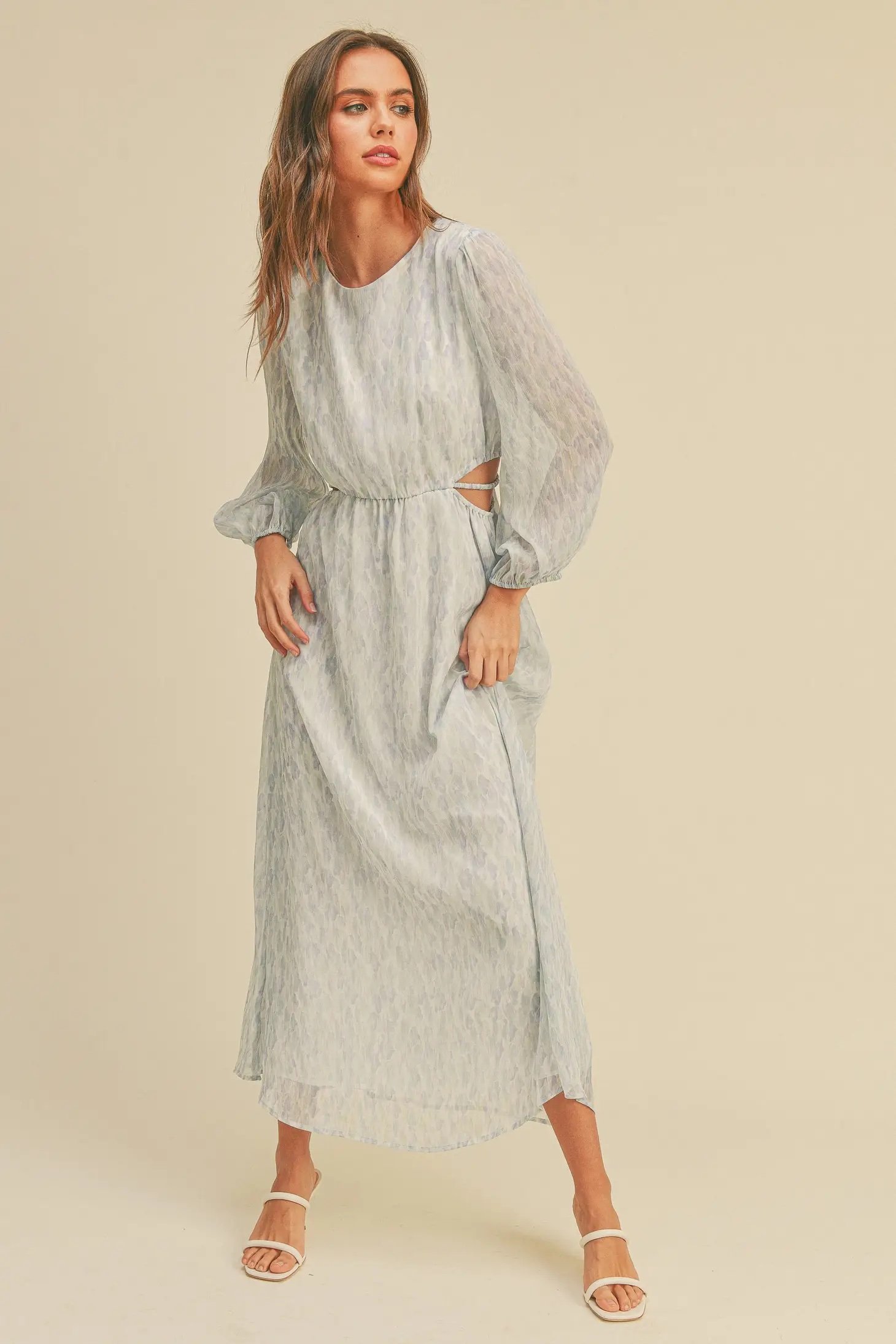 Pastel Watercolor Midi Dress