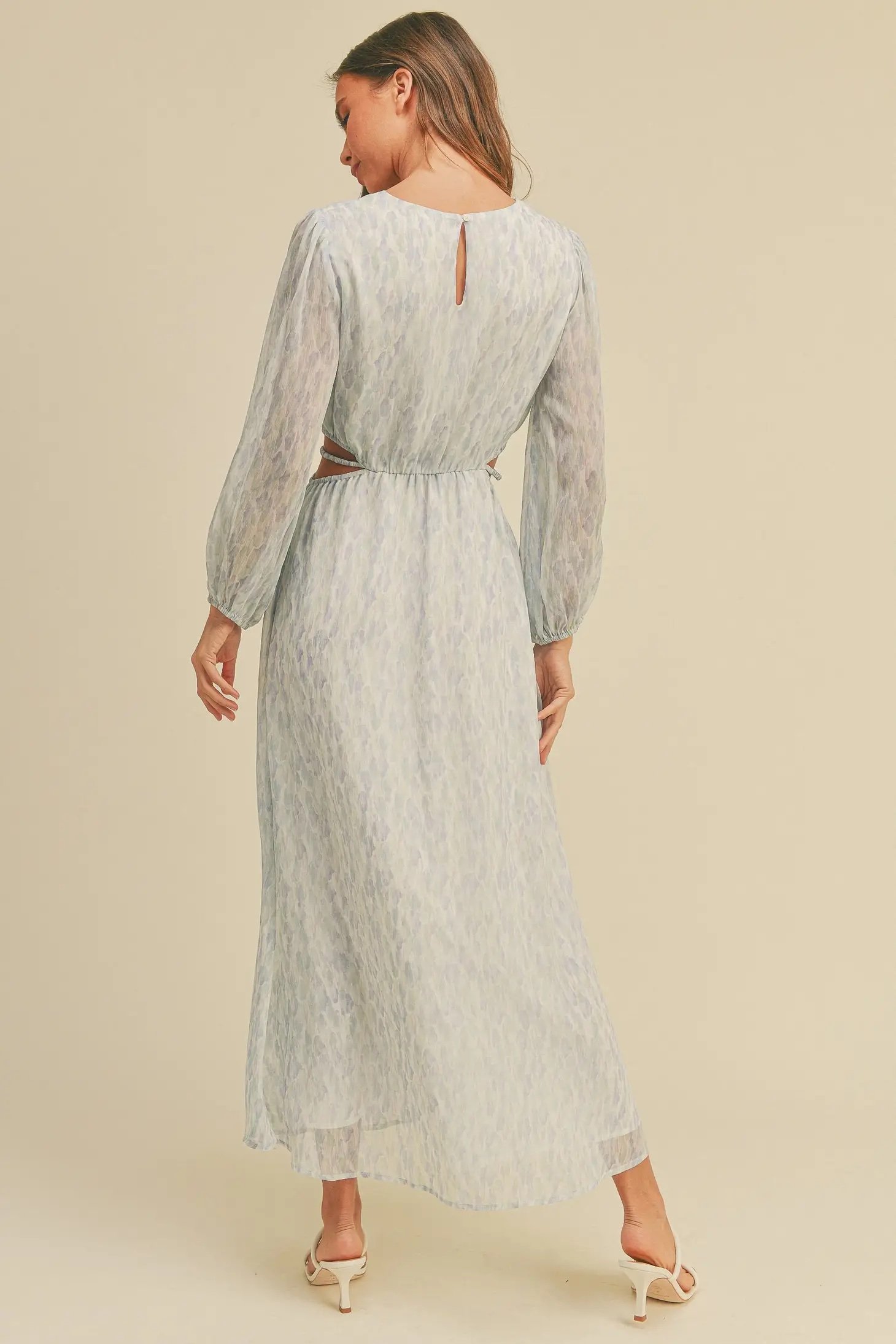 Pastel Watercolor Midi Dress