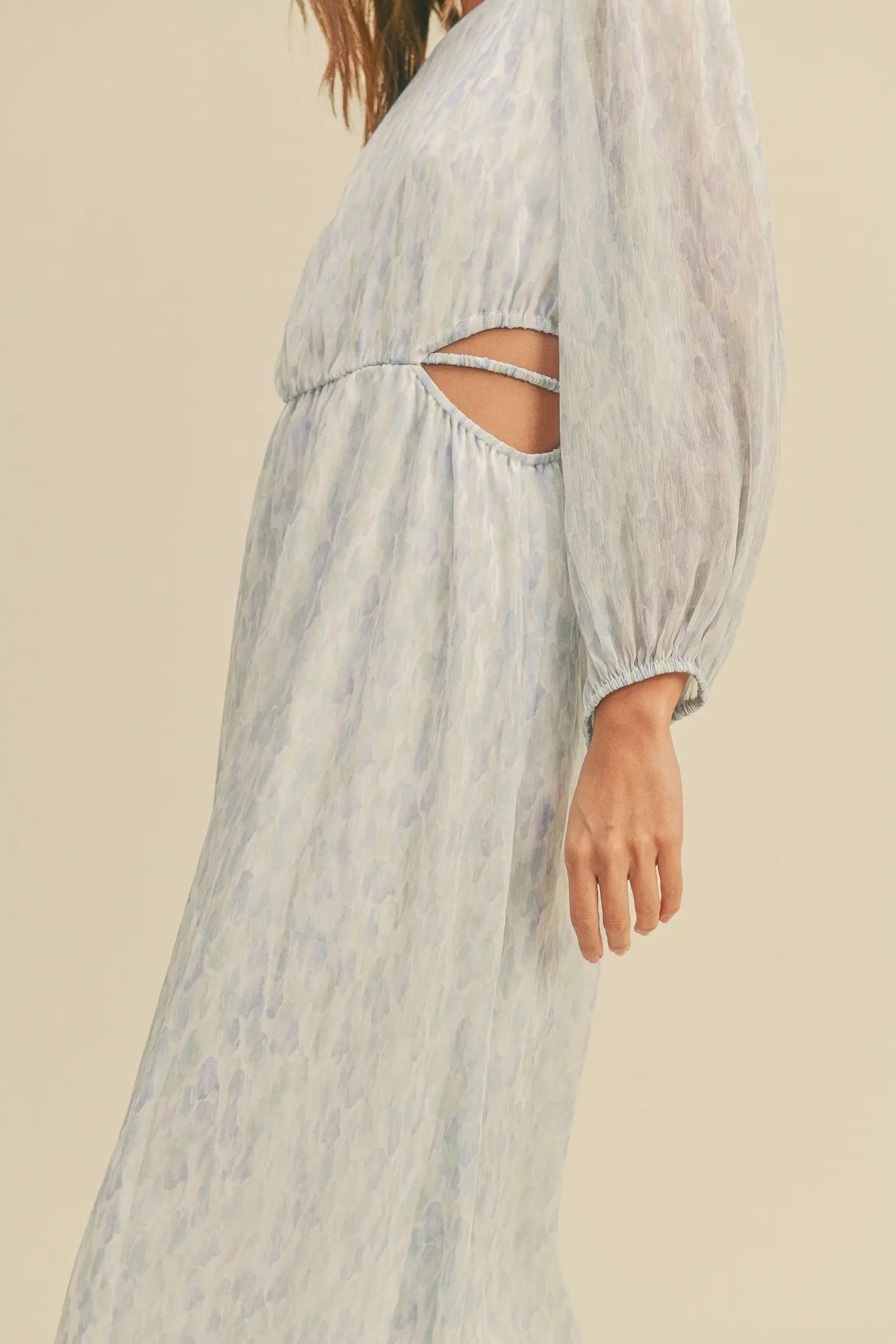 Pastel Watercolor Midi Dress