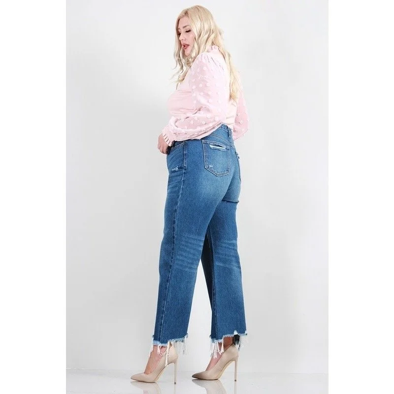 Cropped Vintage Straight Jeans