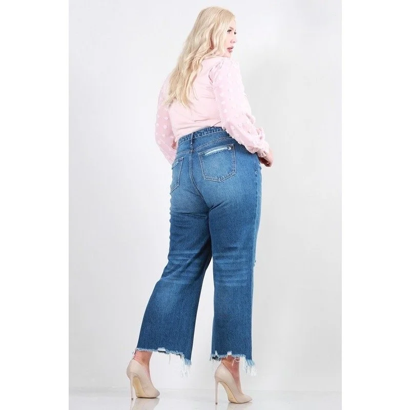 Cropped Vintage Straight Jeans