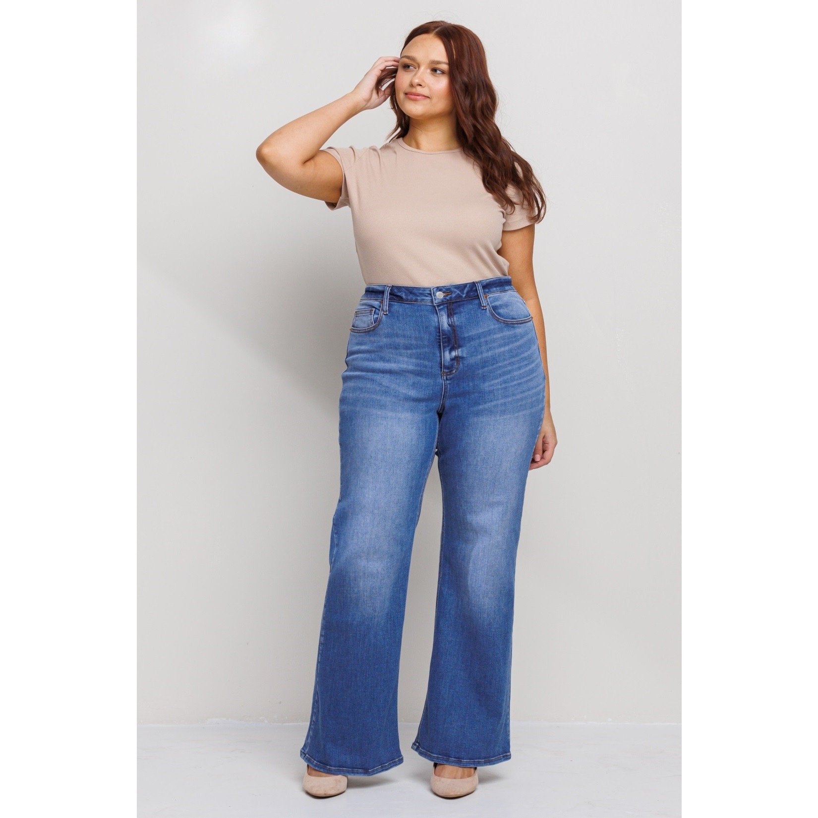 Curvy Mid-Rise Slim Bootcut Jeans — Byron & Barclay Curvy Mid-Rise Slim Bootcut Jeans — Byron & Barclay