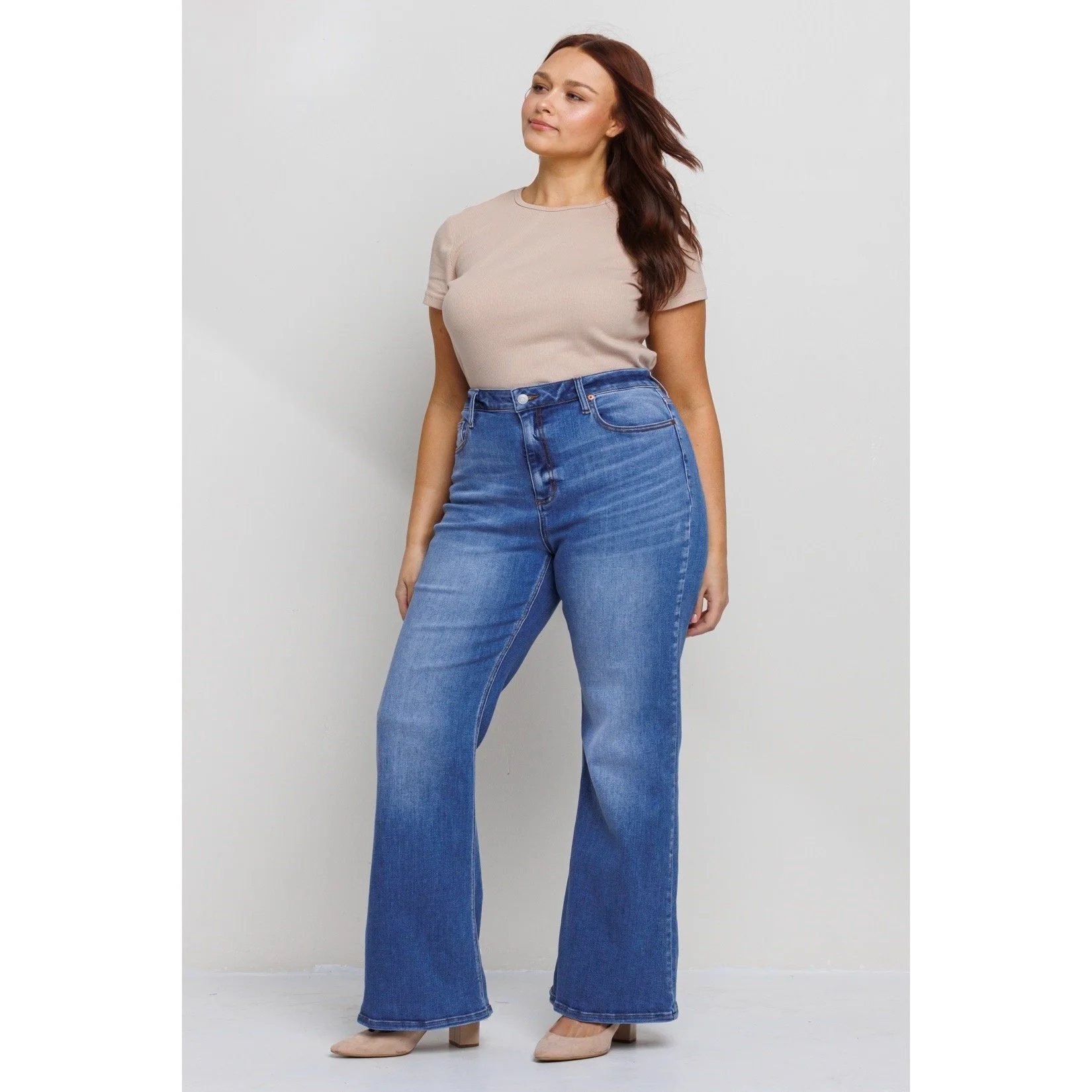 Mid-Rise Slim Bootcut Jeans