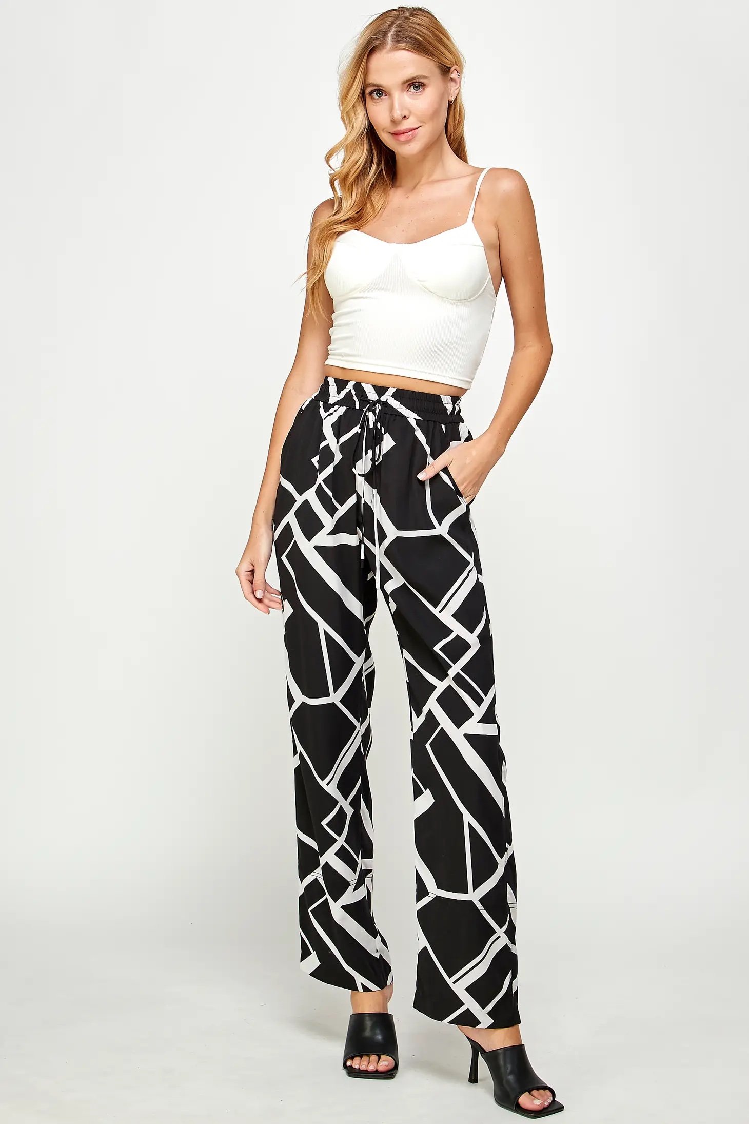 Black & White Abstract Trousers