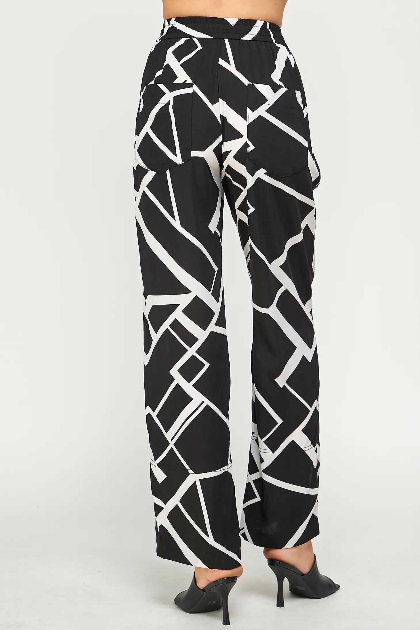 Black & White Abstract Trousers
