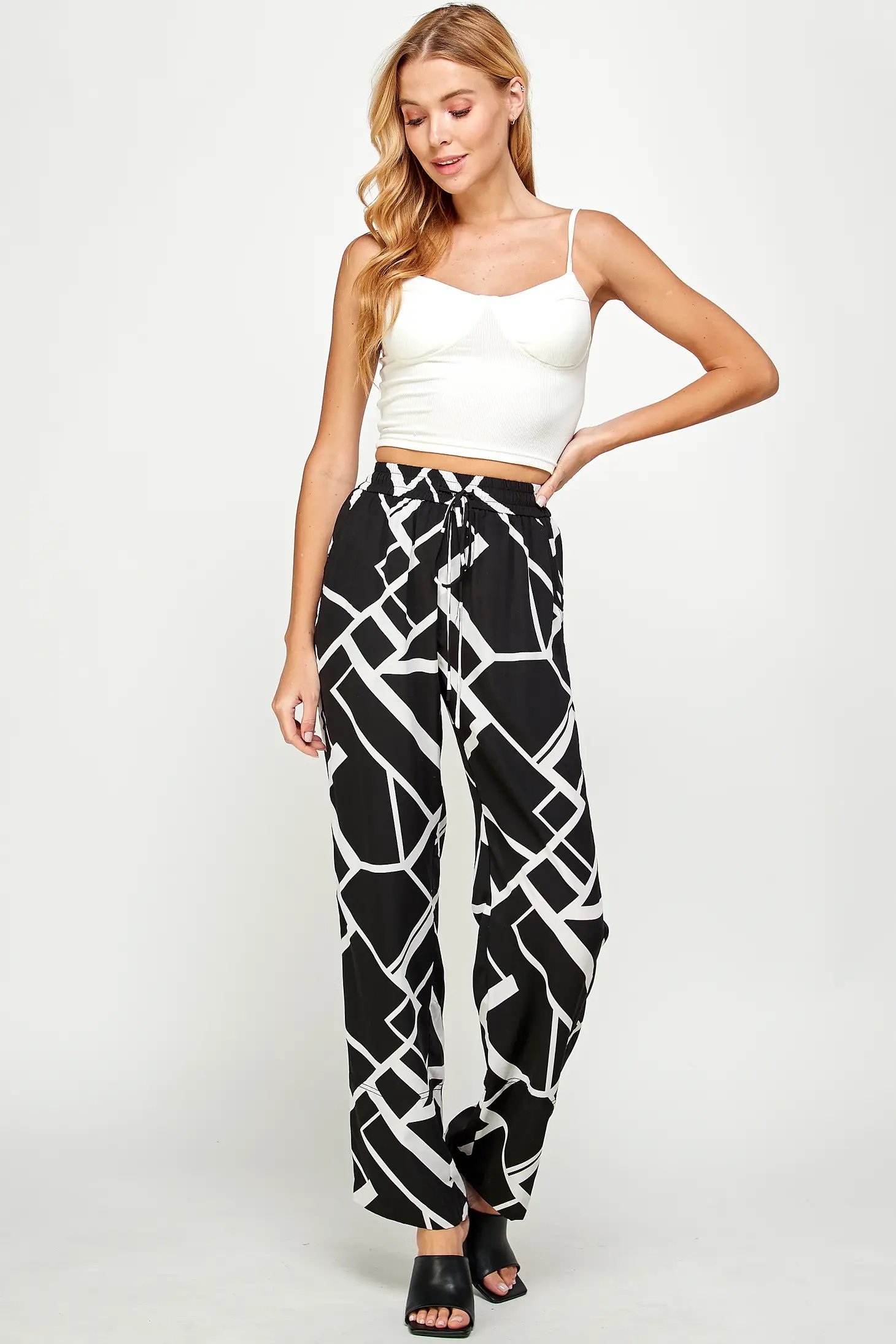 Black & White Abstract Trousers