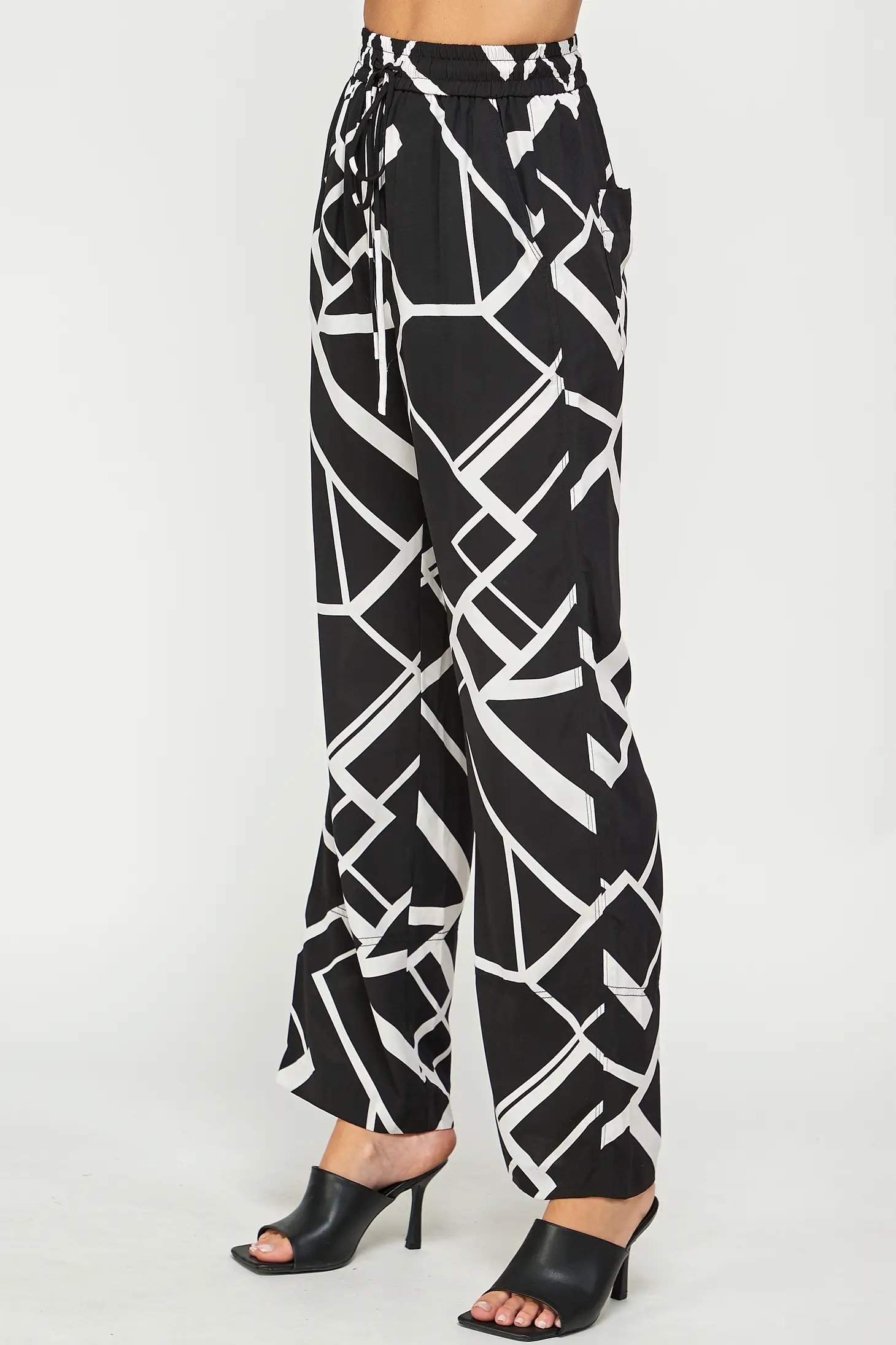 Black & White Abstract Trousers