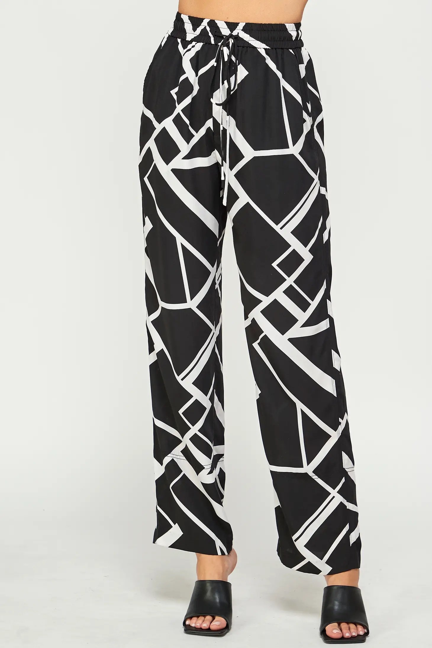 Black & White Abstract Trousers
