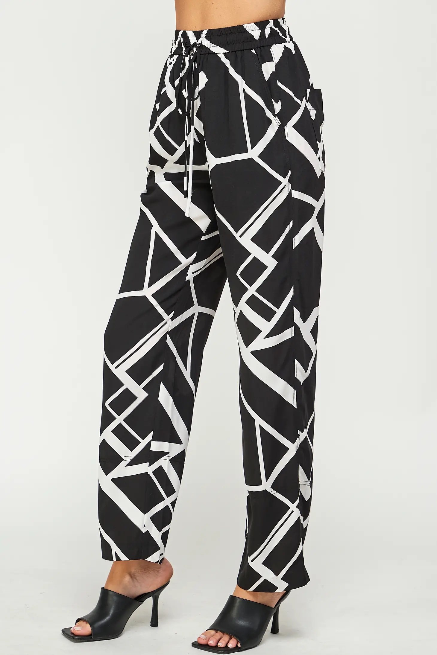 Black & White Abstract Trousers