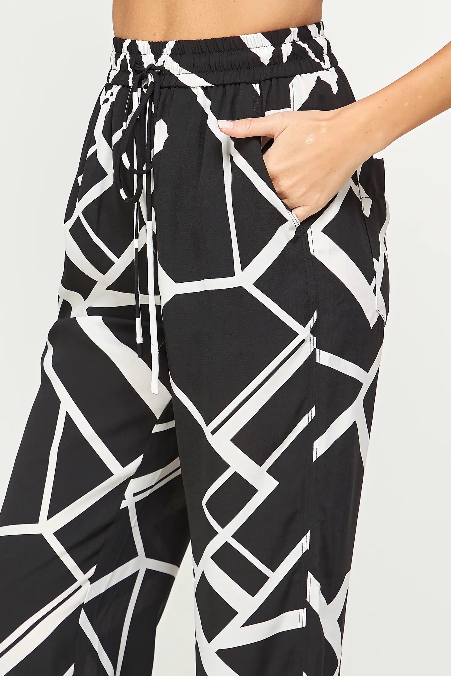 Black & White Abstract Trousers